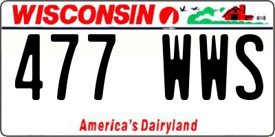 WI license plate 477WWS