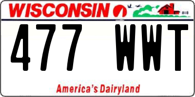 WI license plate 477WWT