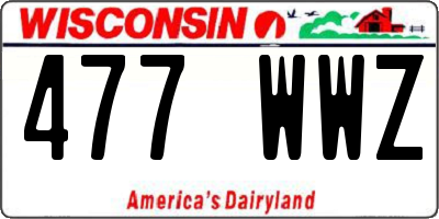 WI license plate 477WWZ