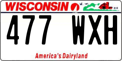 WI license plate 477WXH