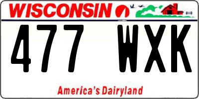 WI license plate 477WXK