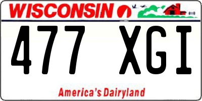 WI license plate 477XGI