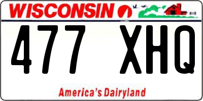 WI license plate 477XHQ