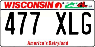 WI license plate 477XLG