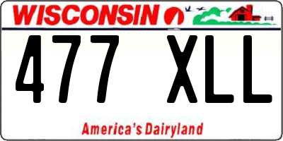 WI license plate 477XLL
