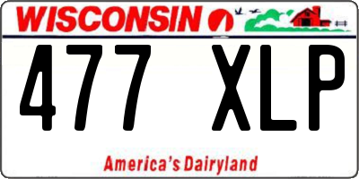 WI license plate 477XLP