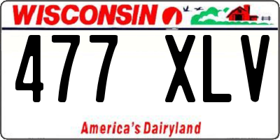 WI license plate 477XLV