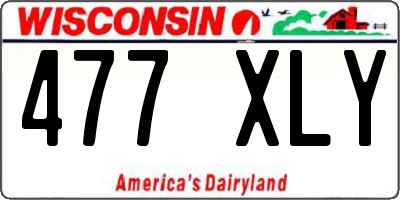WI license plate 477XLY