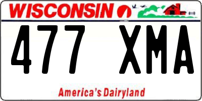 WI license plate 477XMA