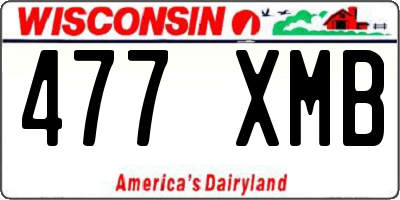 WI license plate 477XMB