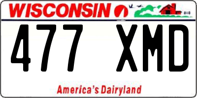 WI license plate 477XMD