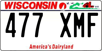 WI license plate 477XMF