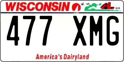 WI license plate 477XMG
