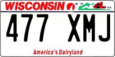 WI license plate 477XMJ