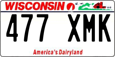 WI license plate 477XMK