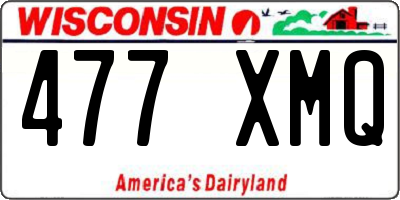 WI license plate 477XMQ