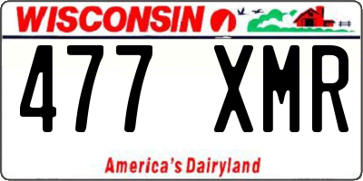 WI license plate 477XMR