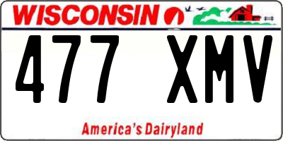 WI license plate 477XMV