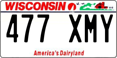 WI license plate 477XMY