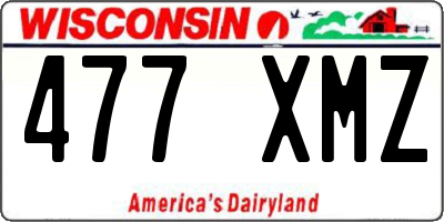 WI license plate 477XMZ