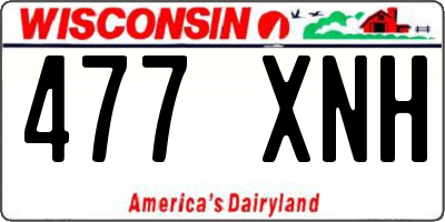 WI license plate 477XNH