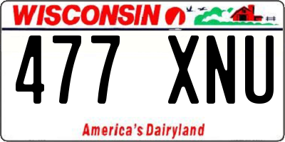 WI license plate 477XNU