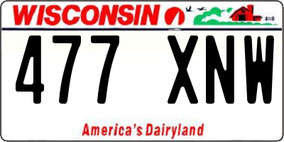 WI license plate 477XNW