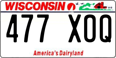 WI license plate 477XOQ