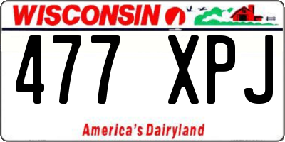WI license plate 477XPJ