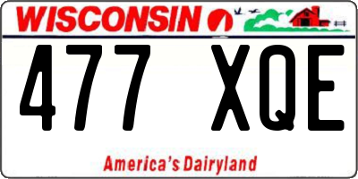 WI license plate 477XQE