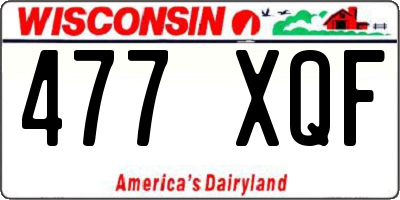 WI license plate 477XQF