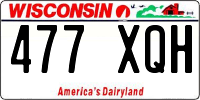 WI license plate 477XQH