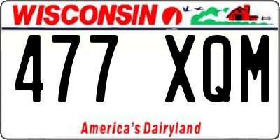 WI license plate 477XQM