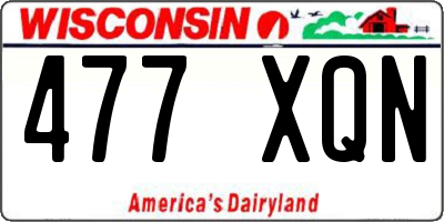 WI license plate 477XQN