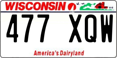 WI license plate 477XQW