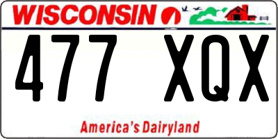 WI license plate 477XQX