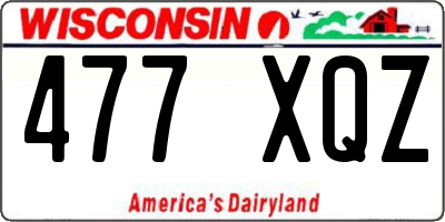 WI license plate 477XQZ