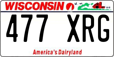 WI license plate 477XRG