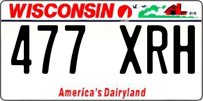 WI license plate 477XRH