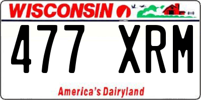 WI license plate 477XRM