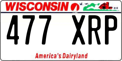 WI license plate 477XRP