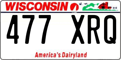 WI license plate 477XRQ