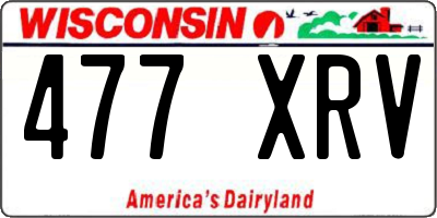 WI license plate 477XRV