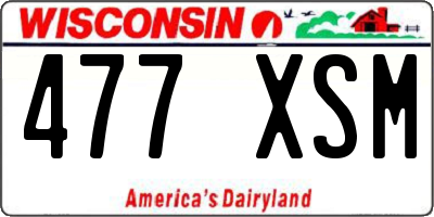 WI license plate 477XSM