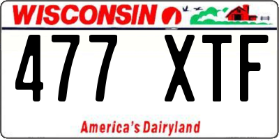 WI license plate 477XTF