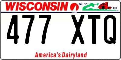 WI license plate 477XTQ