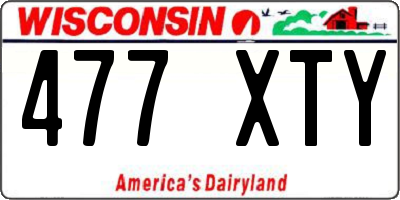 WI license plate 477XTY
