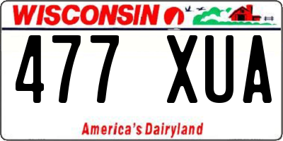 WI license plate 477XUA