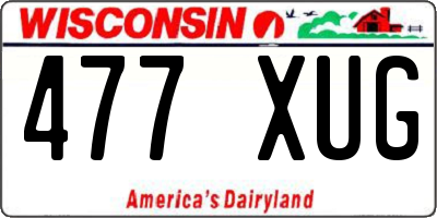 WI license plate 477XUG