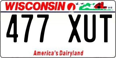 WI license plate 477XUT